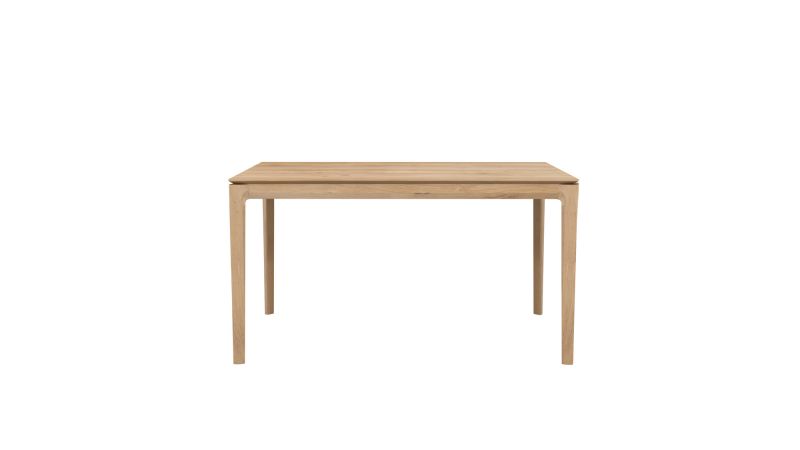 Bok Esstisch aus Eiche von Ethnicraft, quadratisch und minimalistisch. Ausziehbarer Tisch für Esszimmer.